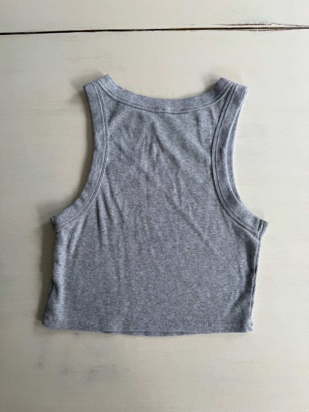 Ardene Gray Ribbed Cropped Tank - Picture 4 of 8